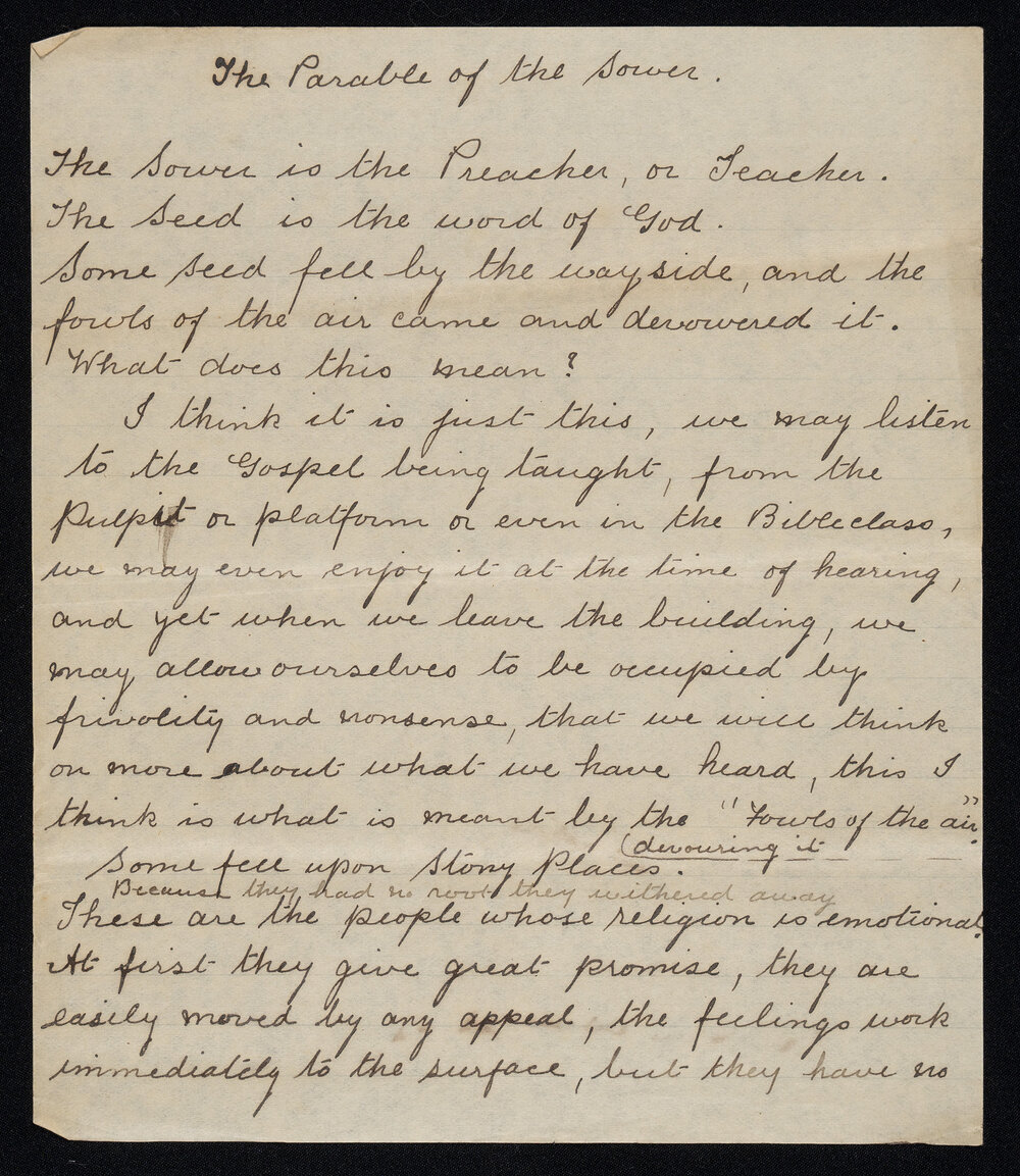 The Parable of the Sower - Part Two 