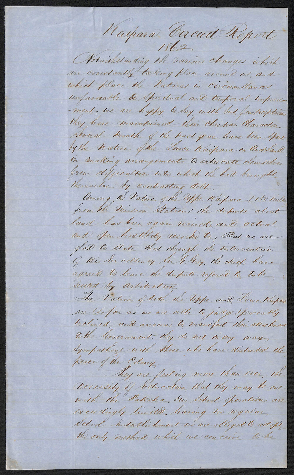 Kaipara Circuit &ndash; Kaipara Circuit Report by Rev. William Gittos