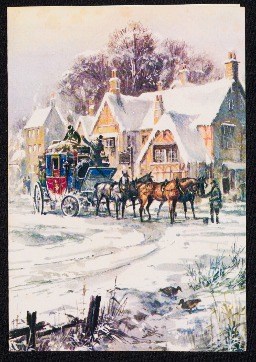 Christmas Card Addressed to Sister Irene Hobbs from Nora Bobby and Family