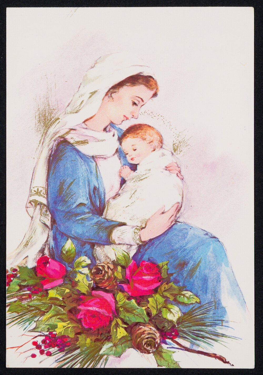 Christmas Card Addressed to Irene Hobbs from John and Olive