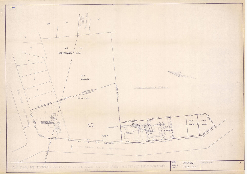 Site Plan for Proposed Relocation of Red Beach Methodist Church Buildings at Red Beach Road, Red Beach