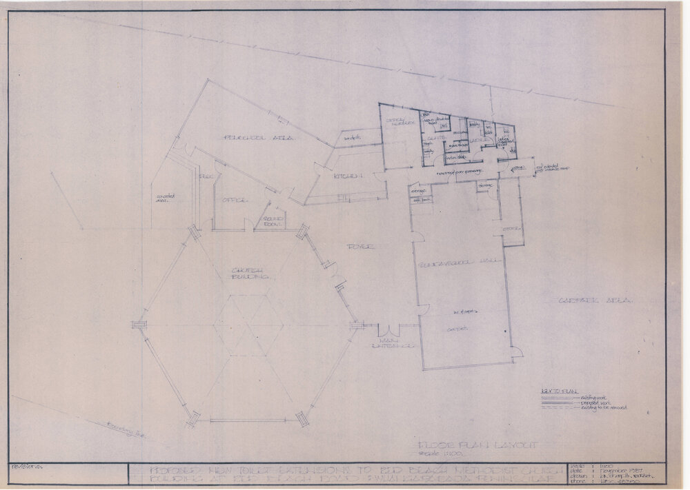Proposed New Toilet Extensions to Red Beach Methodist Church Building at Red Beach Road, Whangaparāoa Peninsular