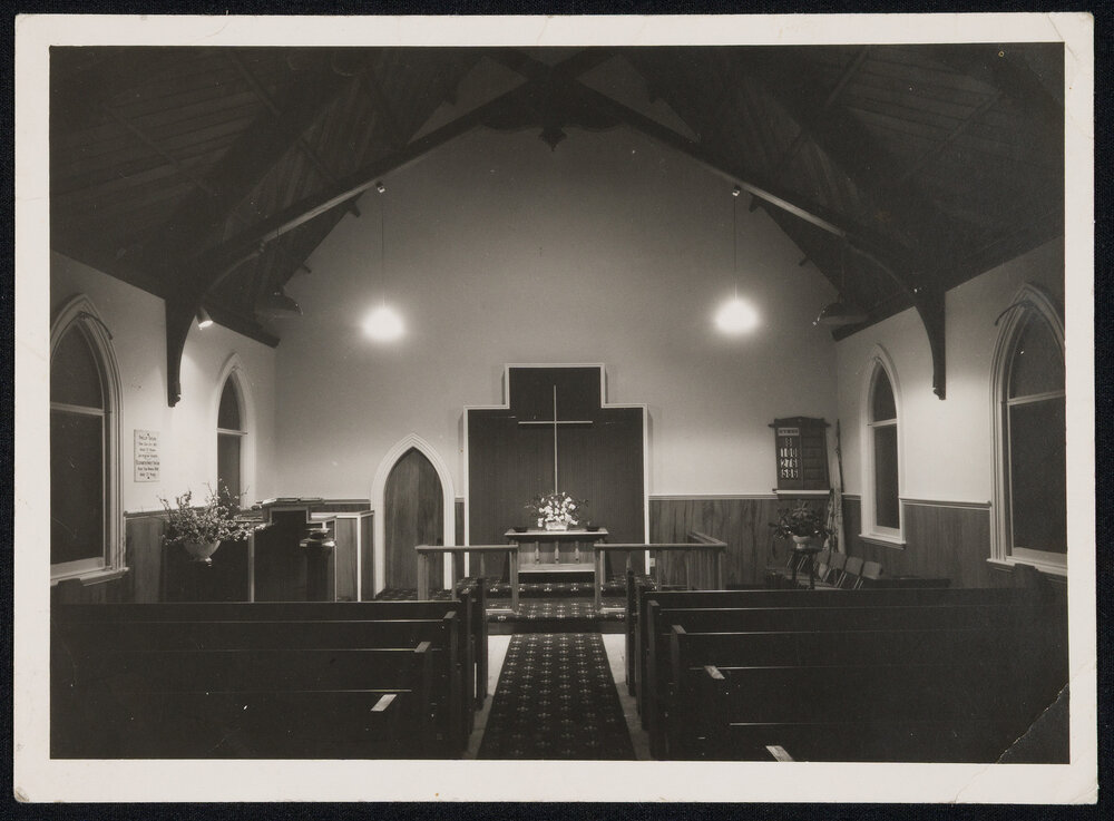 Upper Riccarton Methodist Church - Interior After Renovation and Memorial Plaques