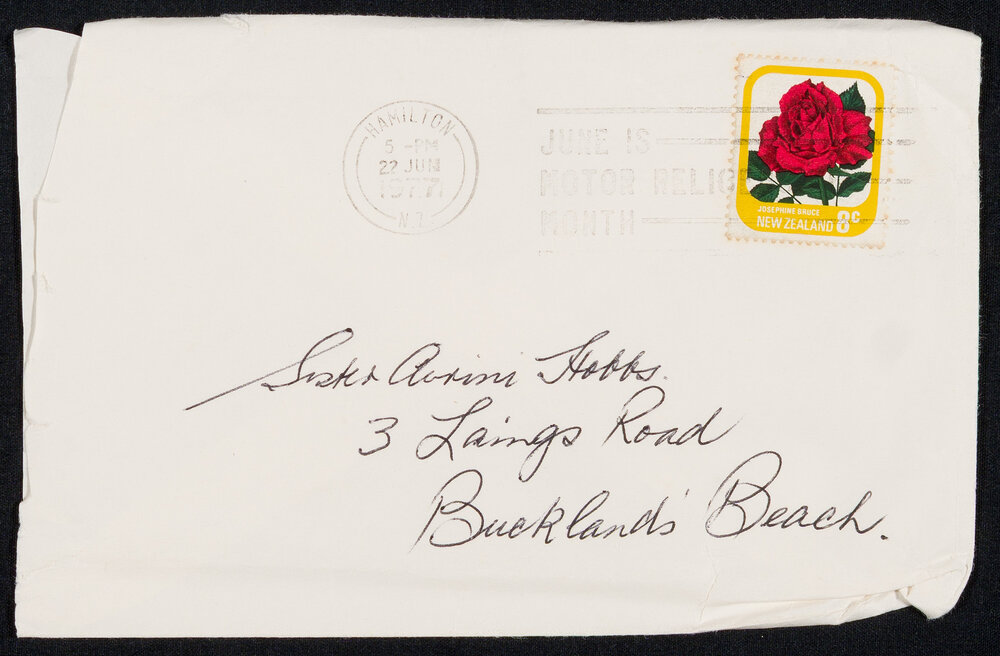 Letter Addressed to Hobby [Sister Hobbs] from Helen C. Scott