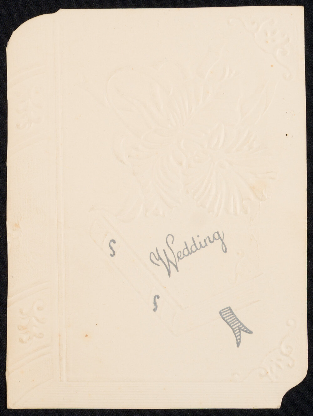Wedding Card Describing the Marriage of Edith Jane Thompson Walton to Ralph Grey Porter on 16th August 1922