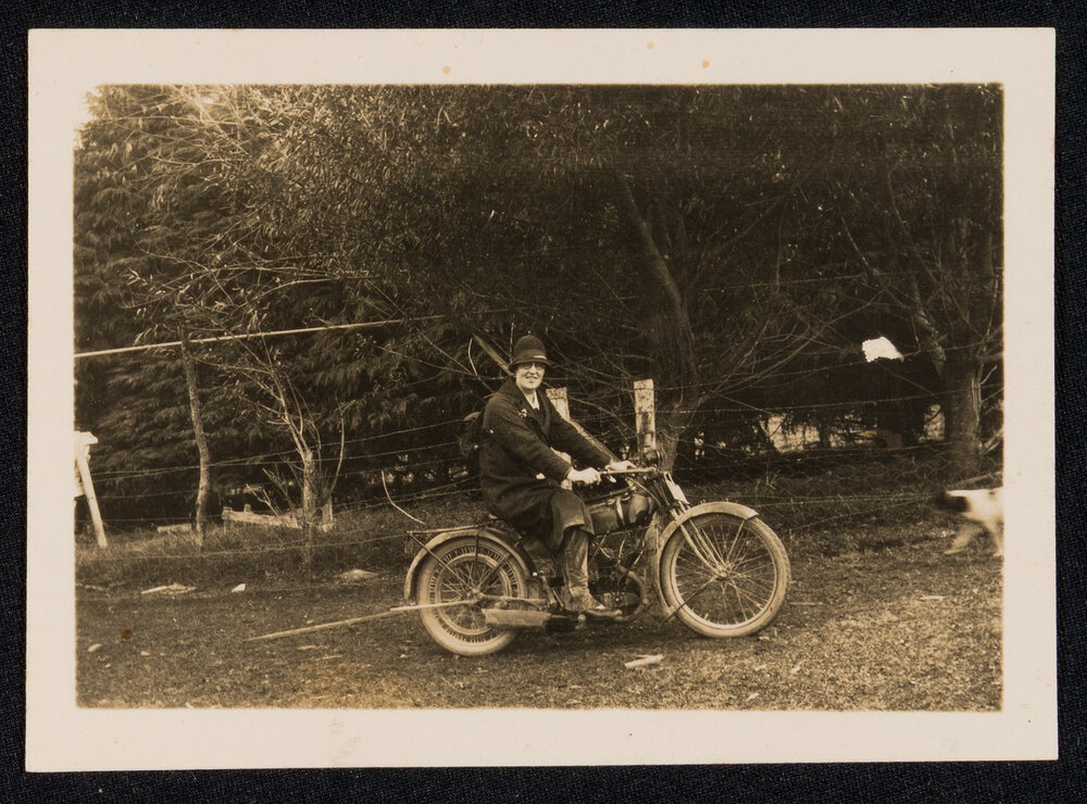 Sister Rita F. Snowden - Colporteur Van and John Wesley Motorcycle