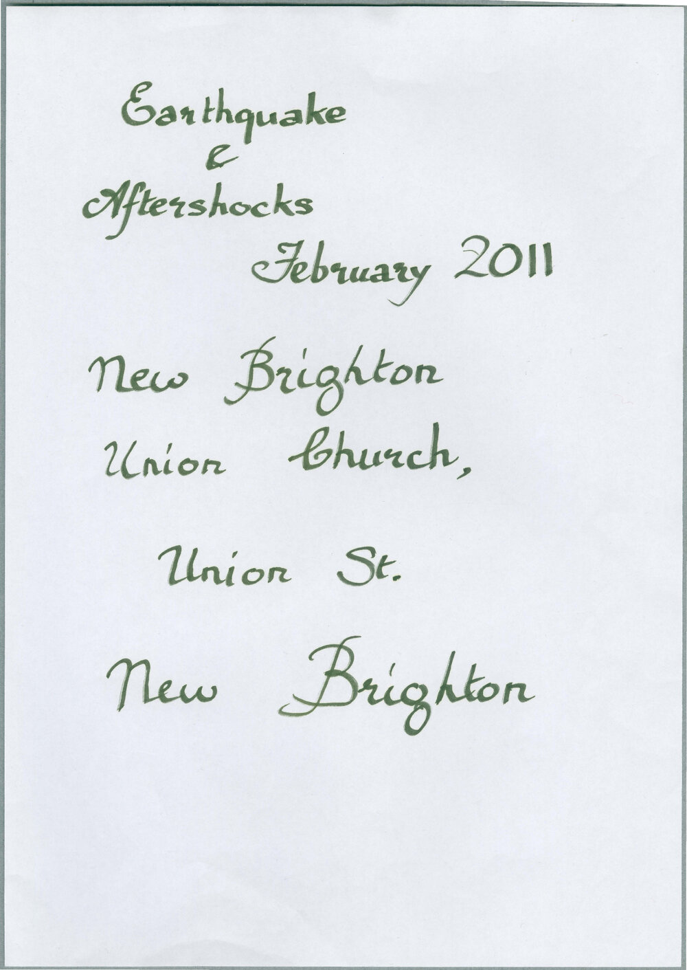 New Brighton Union Church Scrapbook