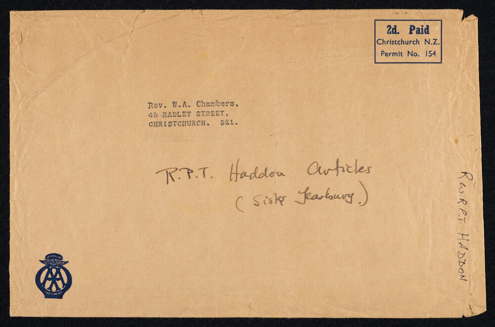 Rev. Haddon Articles - Various Newspaper Clippings