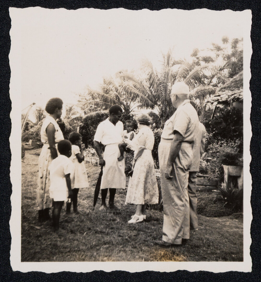 Sister Mary Addison - Tonu, Papua New Guinea - Kieta, Rev. Voyce, Sister Ada Lee, Rev. Leadley, Other Missionaries and Local People
