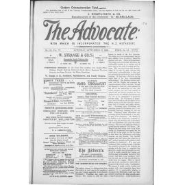 The Advocate - 16th September 1899