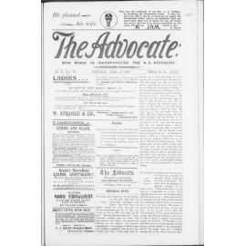 The Advocate - 21st April 1900