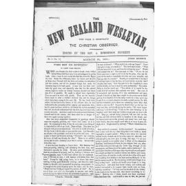 The New Zealand Wesleyan - 31st March 1871