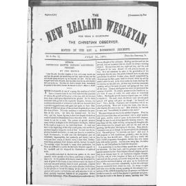 The New Zealand Wesleyan - 31st July 1871