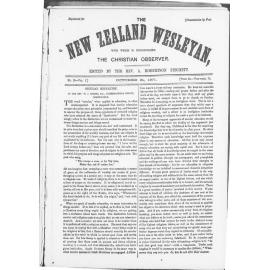 The New Zealand Wesleyan - 31st October 1871