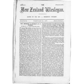 The New Zealand Wesleyan - 29th February 1872