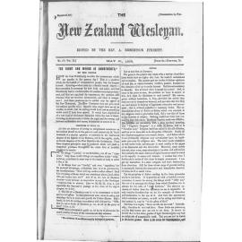 The New Zealand Wesleyan - 31st May 1872