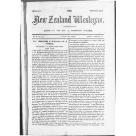 The New Zealand Wesleyan - 31st July 1872