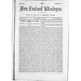 The New Zealand Wesleyan - 31st October 1872