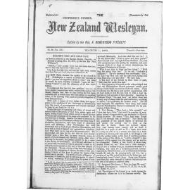 The New Zealand Wesleyan - 1st March 1873