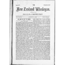 The New Zealand Wesleyan - 1st August 1873