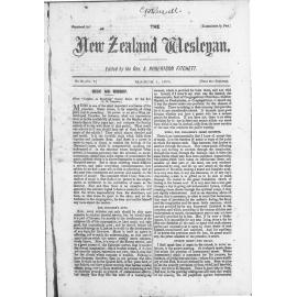 The New Zealand Wesleyan - 1st March 1875