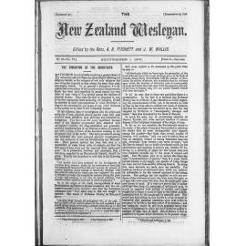 The New Zealand Wesleyan - 1st September 1876