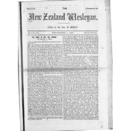 The New Zealand Wesleyan - 1st September 1877