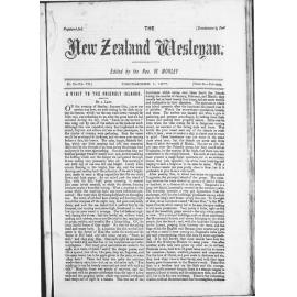 The New Zealand Wesleyan - 1st December 1877