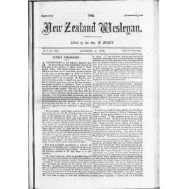 The New Zealand Wesleyan - 1st August 1878