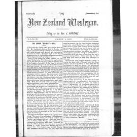 The New Zealand Wesleyan - 1st March 1879