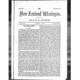 The New Zealand Wesleyan - 1st April 1879