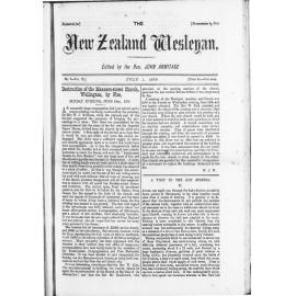 The New Zealand Wesleyan - 1st July 1879