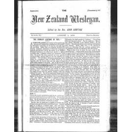 The New Zealand Wesleyan - 1st August 1879