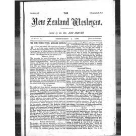 The New Zealand Wesleyan - 5th December 1879
