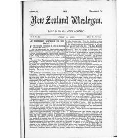 The New Zealand Wesleyan - 1st July 1880