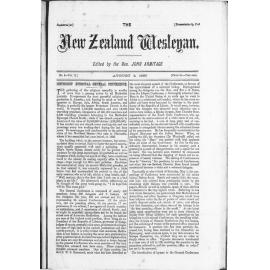 The New Zealand Wesleyan - 2nd August 1880