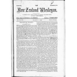 The New Zealand Wesleyan - 1st March 1882