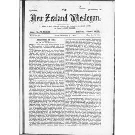 The New Zealand Wesleyan - 1st November 1882