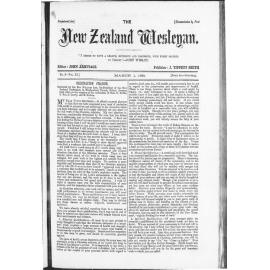 The New Zealand Wesleyan - 1st March 1881