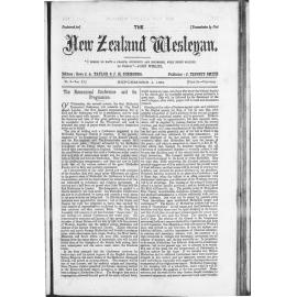The New Zealand Wesleyan - 1st September 1881