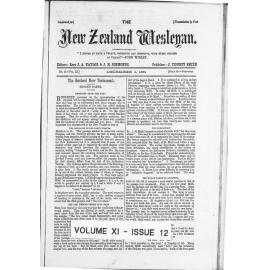The New Zealand Wesleyan - 1st December 1881
