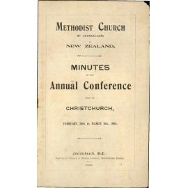 Methodist Church of Australasia in New Zealand - Minutes of the Annual Conference held at Christchurch, February 26th to March 9th, 1903