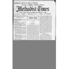 The New Zealand Methodist Times - 4th April 1914