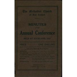The Methodist Church of New Zealand - Minutes of the Annual Conference  - Begun in Pitt Street Church, Auckland, Thursday, 3rd March, 1927