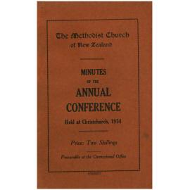 The Methodist Church of New Zealand - Minutes of the Annual Conference - Held at Christchurch, 1954