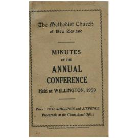 The Methodist Church of New Zealand - Minutes of the Annual Conference - Held at Wellington, 1959