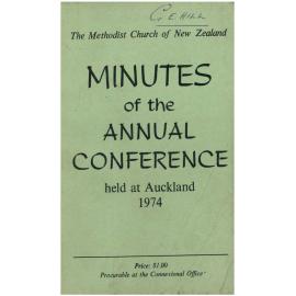 The Methodist Church of New Zealand - Minutes of the Annual Conference held at Auckland 1974