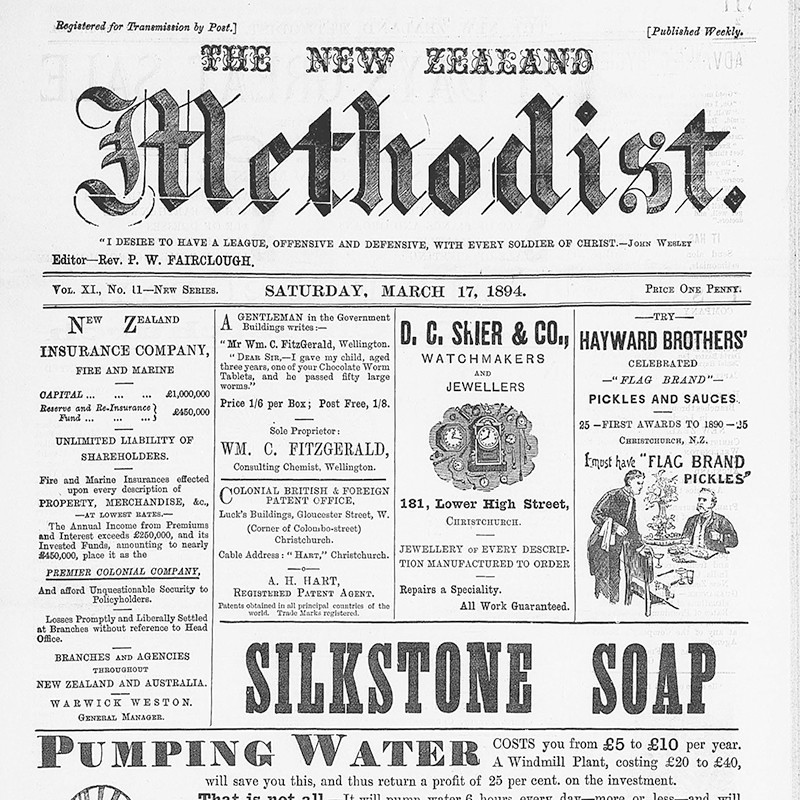 The New Zealand Methodist (3 July 1884 - 26 May 1894)