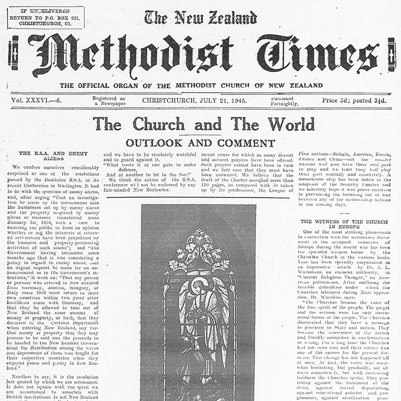 The New Zealand Methodist Times (7 May 1910 - 1 April 1966)