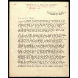Letter and journal to Secretaries from Rev. W. White